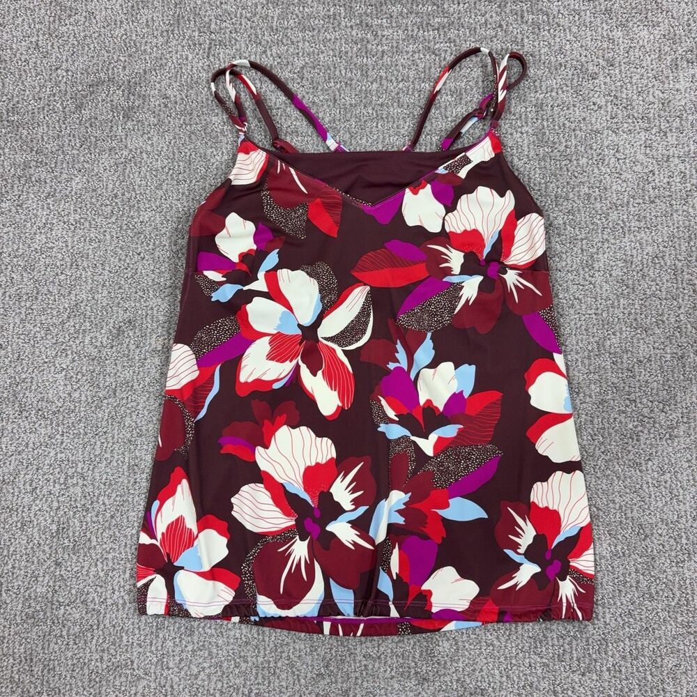 Athleta Tankini Swim Top Womens 40D/DD Floral Tropical Beach Travel Summer
